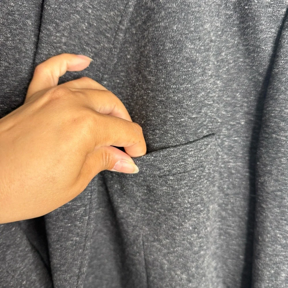 NWT Stitch Fix ArteFact Heathered Knit Blazer Stretchy‎ Gray 3XL Long Preppy